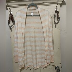 Gapbody Lightweight Striped Cream Cardigan NWT